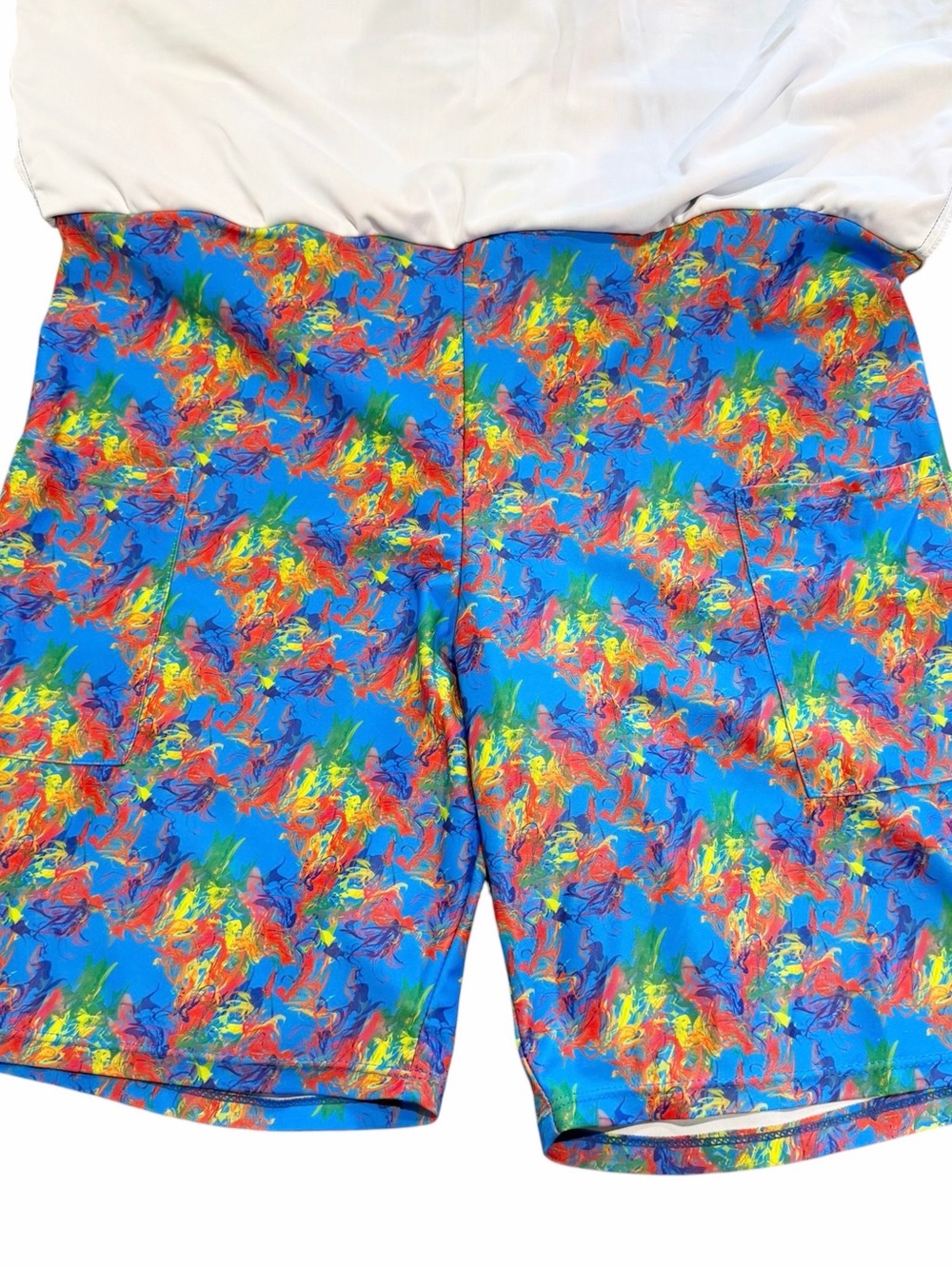 Skort Obsession Skirt Size Large Blue Rainbow Golf Tennis Pickleball Colorful - Picture 4 of 7
